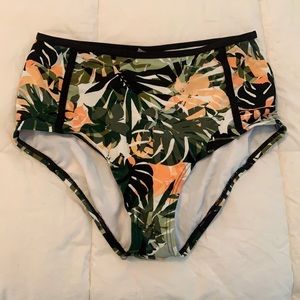 Swimsuits for all size 10 tropical printed swimsuit bottoms